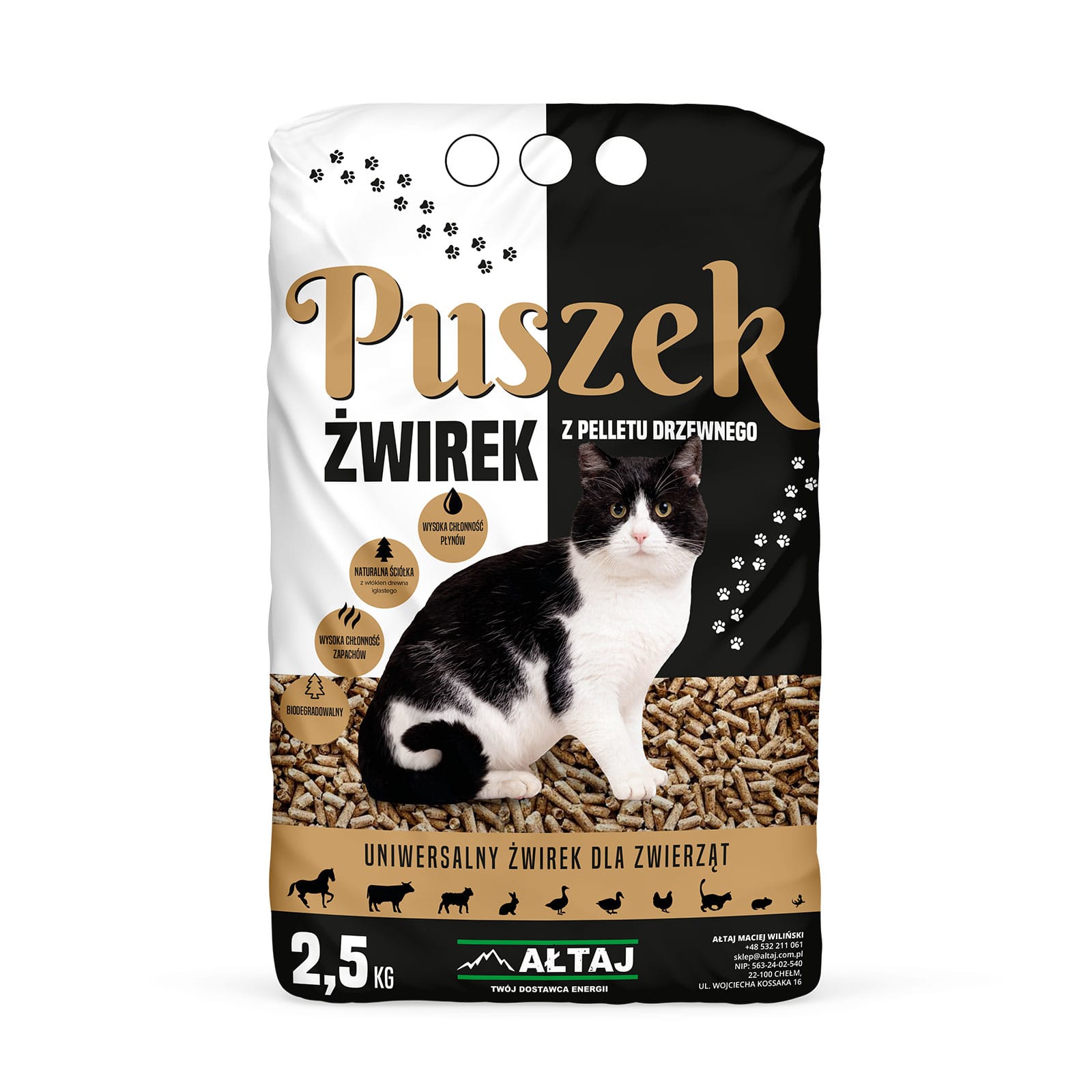 Żwirek Puszek AŁTAJ 2,5 KG